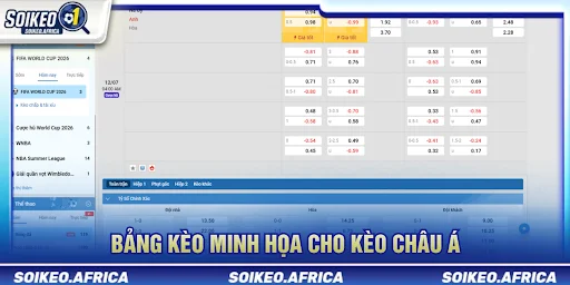 Đọc tỷ lệ kèo châu Á trước trận trên bảng tỷ lệ